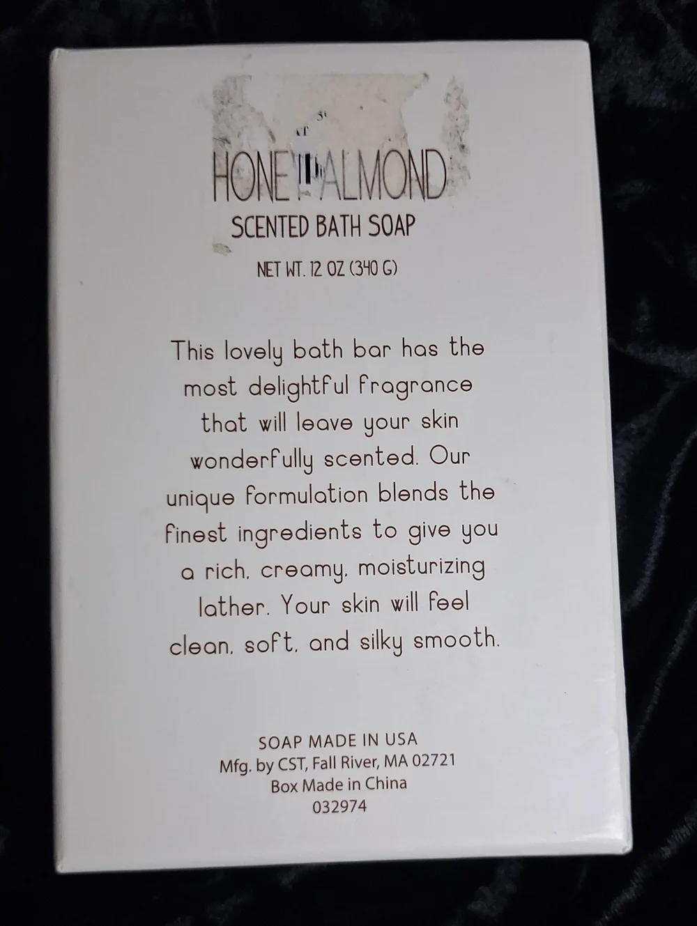 CST (Commonwealth) Honey Almond Scented Bath Soap 12oz Decorative Bar NWOT